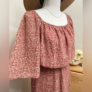 Local Boutique Find - Floral Midi Pleated Dress